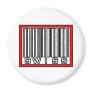 Barcode Swiss Refrigerator Magnet