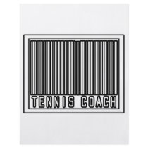 Barcode Tennis Coach flyers by tenniscoachshirts Barcode Tennis Coach flyers
