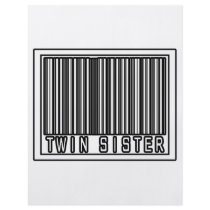 Barcode Twin Sister flyers by Shirts_For_Twins Barcode Twin Sister flyers