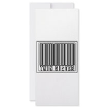 Barcode Twin Sister rack cards by Shirts_For_Twins Barcode Twin Sister rack cards