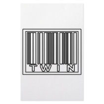 Barcode Twin stationery by Shirts_For_Twins Barcode Twin stationery