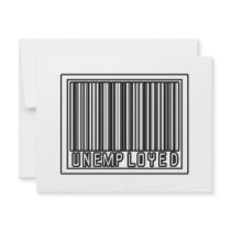 Barcode Unemployed invitations by Funny_MoFo_Shirts Barcode Unemployed invitations