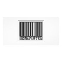 Barcode Unemployed photo cards by Funny_MoFo_Shirts Barcode Unemployed photo cards