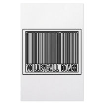 Barcode Volleyball Coach stationery by volleyballcoachgifts Barcode Volleyball Coach stationery