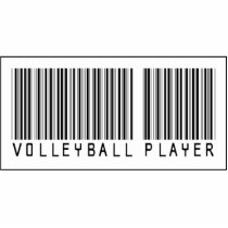 Barcode Volleyball Player Photo Cutout