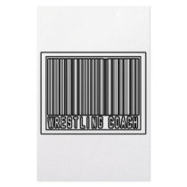 Barcode Wrestling Coach stationery by wrestlingcoachshirts Barcode Wrestling Coach stationery