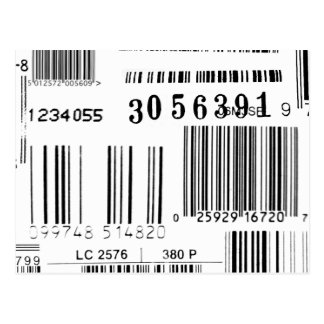 barcodes postcard barcode cards card postcards zazzle