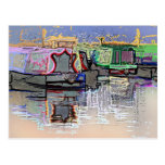 BARCOS DE CANAL BRITÁNICOS TARJETA POSTAL
