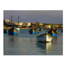Barcos de pesca de Marsaxlokk Postales