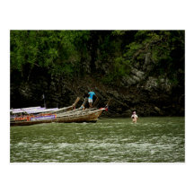 Barcos de pesca el | Krabi, postal de Tailandia
