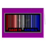 Bard Code Flag Colors AMERICA Light Design Greeting Card