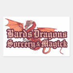 Bards, Dragons, Sorcery and Magick Stickers stickers