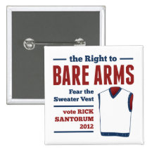Bare Arms Rick Santorum Sweater Vest 2012 Buttons