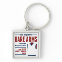 Bare Arms Rick Santorum Sweater Vest 2012 Keychains