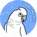 Bare Eyed Cockatoo Holiday Ornament photo sculptures by MenagerieMayhem Bare Eyed Cockatoo Holiday Ornament photo sculptures