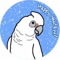 Bare Eyed Cockatoo Holiday Ornament photo sculptures by MenagerieMayhem Bare Eyed Cockatoo Holiday Ornament photo sculptures