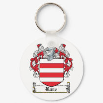 Bare Family Crest keychains by coatsofarms Bare Family Crest keychains
