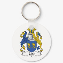 Bare Family Crest keychains by coatsofarms Bare Family Crest keychains