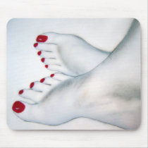 Bare Feet Drawing Foot Fetish Mousepad