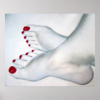 Bare Feet Drawing Foot Fetish Poster by uniqueandkinky