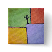 Bare tree colorful art all seasons modern painting pin