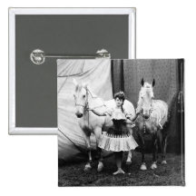 Bareback Girl: 1904 Pinback Buttons