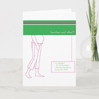 Barefoot and Pregnant card