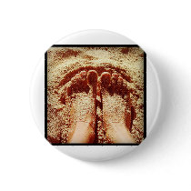 Barefoot lifestyle Photo by Daniela Power Pinback Button