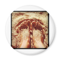 Barefoot lifestyle Photo by Daniela Power Fridge Magnet