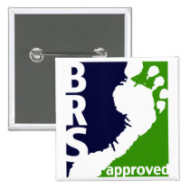 Barefoot Runners Society Approved Square Button buttons