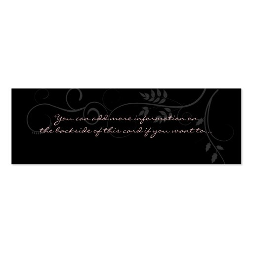 Barely There Vines Small Profile Cards Business Cards (back side)
