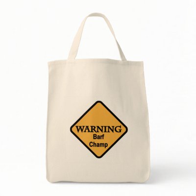 Barf Champ Tshirts and Gifts Tote Bag by toddlersplace