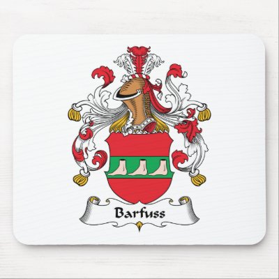 Barfuss Family Crest Mouse Mat by coatsofarms