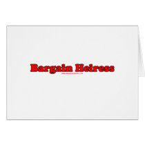 Bargain Heiress Cards