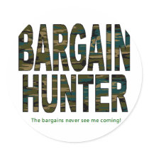 Bargain Hunter Round Stickers