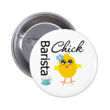 Barista Chick Pins