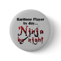 Baritone Ninja Pinback Buttons