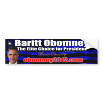 Baritt Obomney For President 2012 Bumpersticker bumper stickers