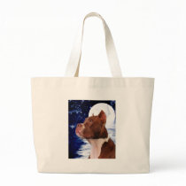 Bark at the moom tote bag