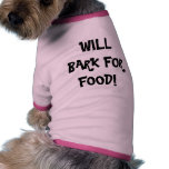 BARK FOR FOOD! DOGGIE T-SHIRT