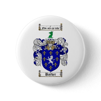 BARKER FAMILY CREST -  BARKER COAT OF ARMS BUTTONS by heraldics