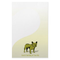 Barking at You French Bulldog Stationary stationery