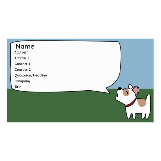 Barking Dog - Business Business Card (front side)