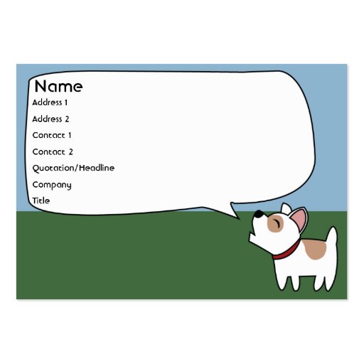 Barking Dog - Chubby Business Card (front side)