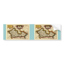 "Barkshire" Berkshire County Map, England bumper stickers