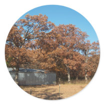 Barn and Trees with Fall Leaves. stickers