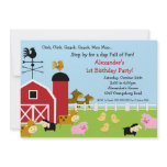 Barn Animal Fun Birthday Party Invite