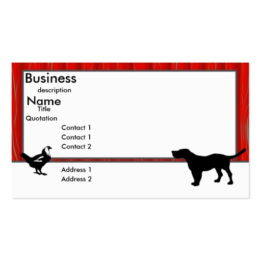Barn Animals Business Card