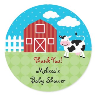 Barn Animals Favor Sticker sticker