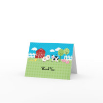 Barn Animals Thank You Card